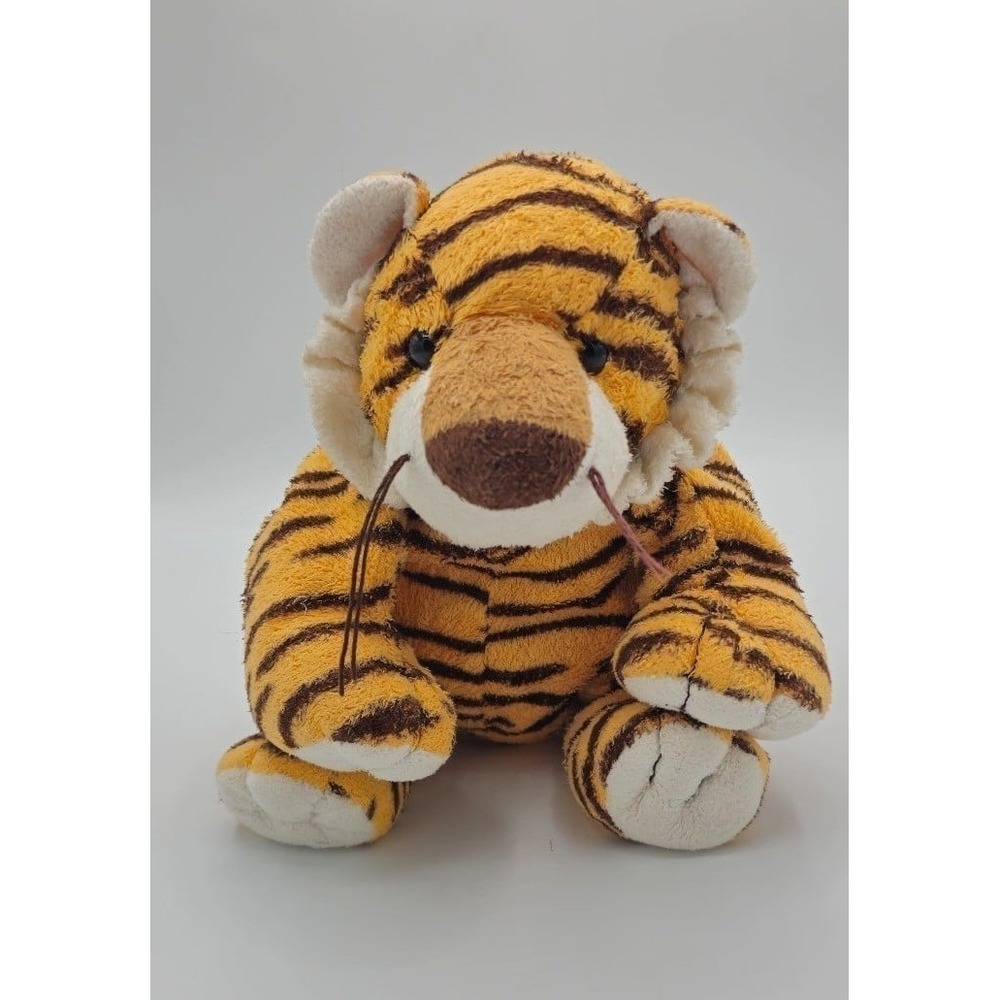 8" 2005 TY Pluffies GROWLERS Growler Beanbag PLUSH Striped TIGER Cat 5